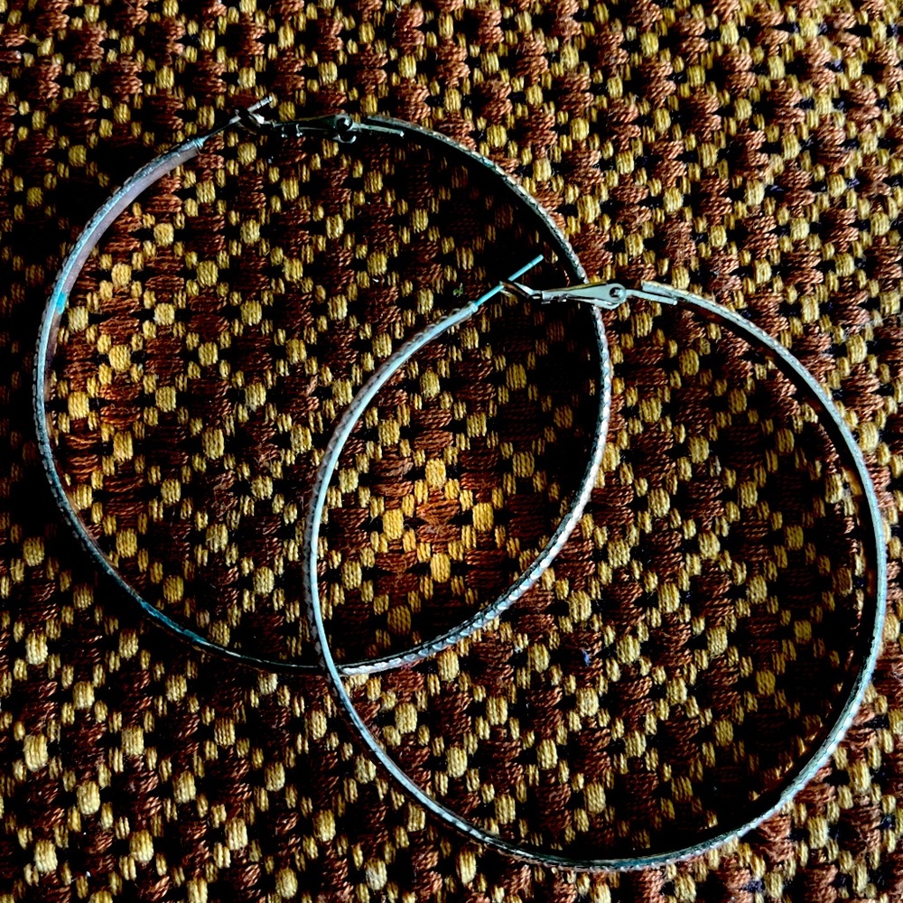 Rose gold hoops